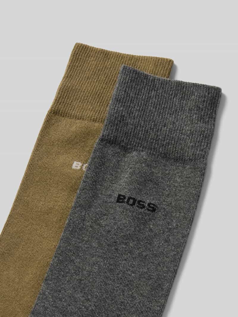 Boss Sokken met labeldetail in een set van 2 paar