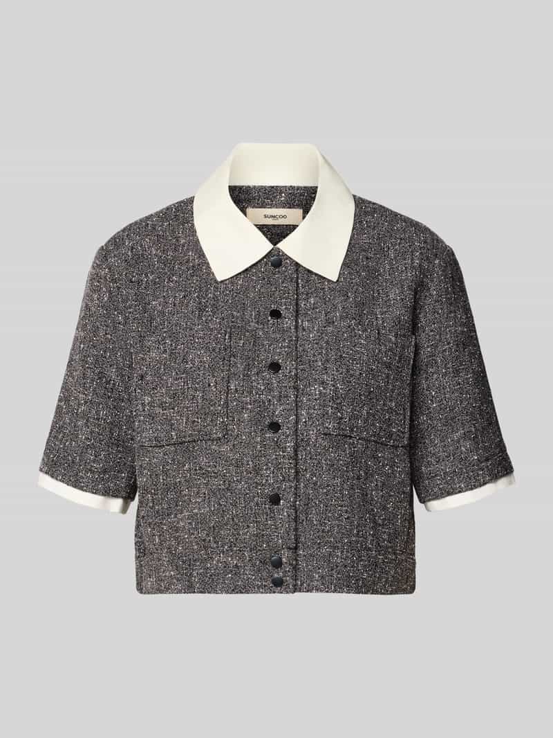 SUNCOO PARIS Kort blouse met borstzakken model 'LINO'