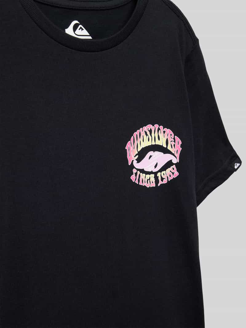 Quiksilver T-shirt met motiefprint model 'TIMES UP'