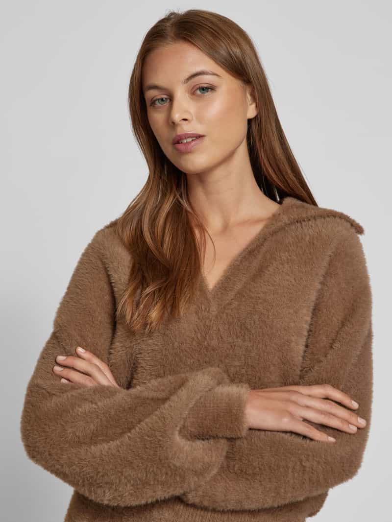 Opus Gebreide pullover met V-hals model 'Posson'