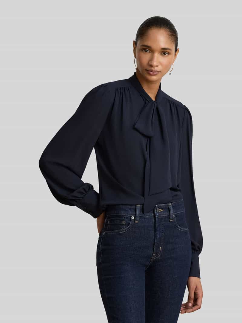 Lauren Ralph Lauren Regular fit blouse met lange mouwen van chiffon model 'KLARYCE'