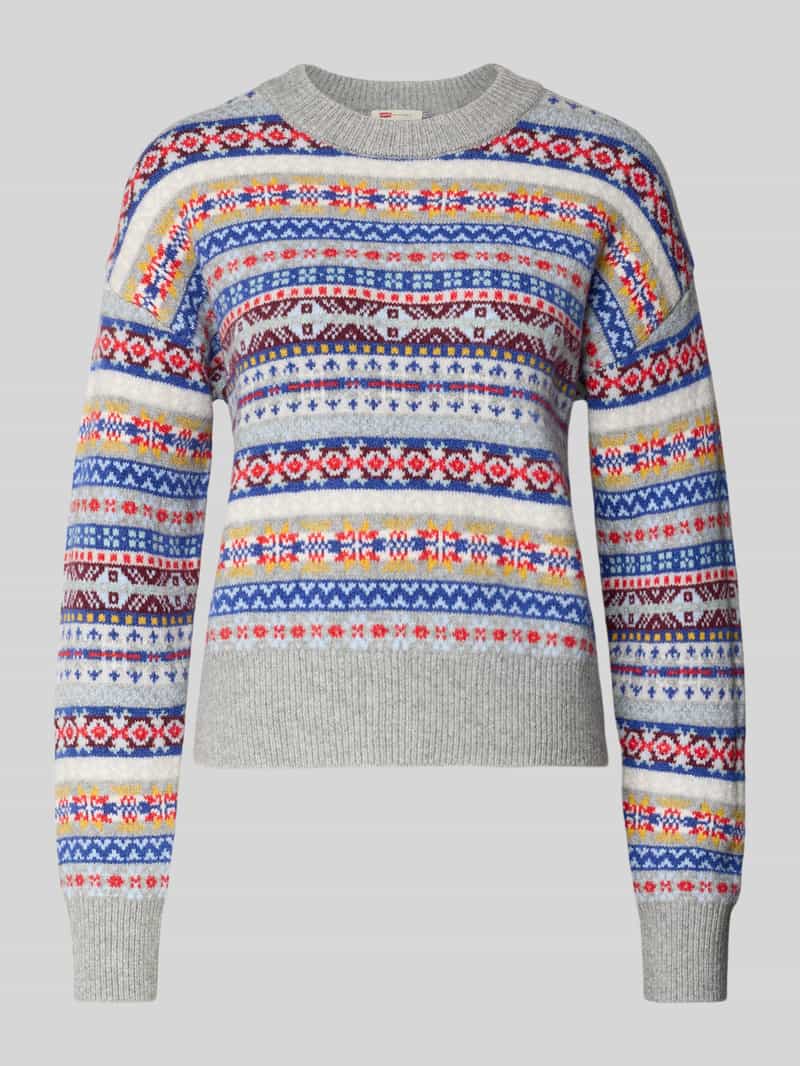 Levi's Gebreide pullover van wolmix met ronde hals