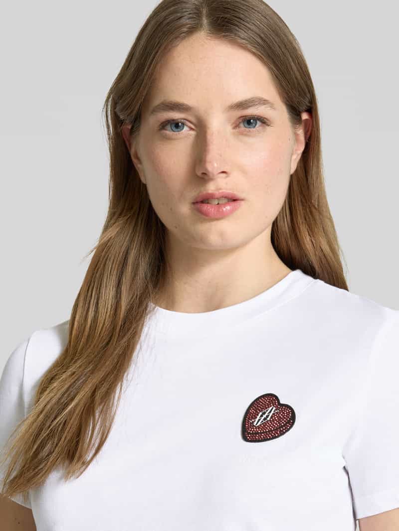 Armani Exchange T-shirt met labelpatch