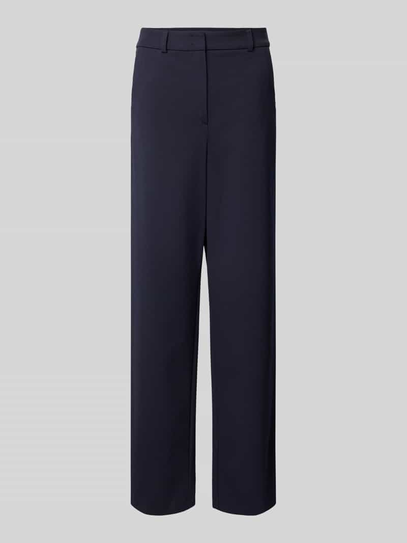 Comma Straight leg stoffen broek met riemlussen