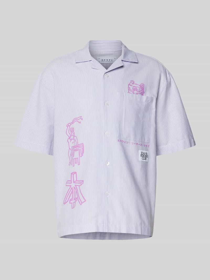 Edwin Regular fit vrijetijdsoverhemd met labeldetail