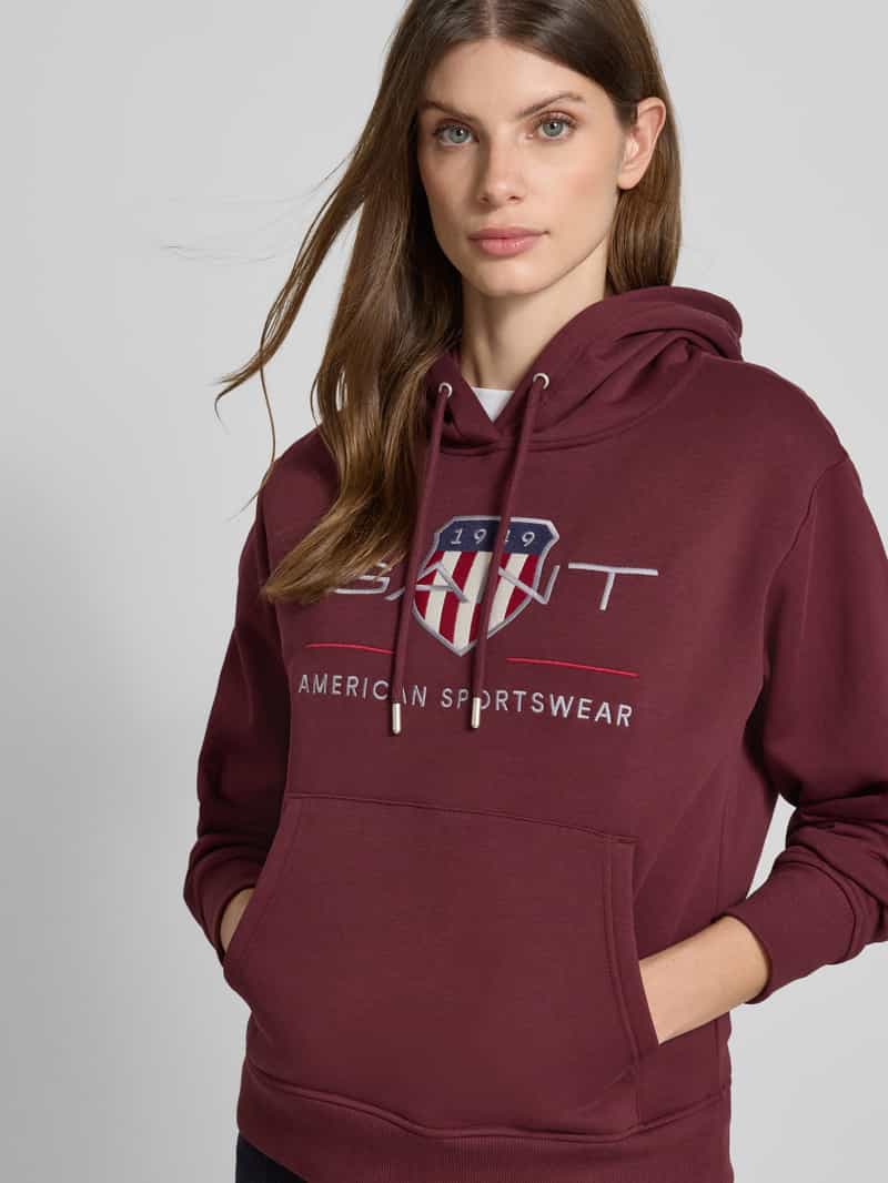 Gant Hoodie met capuchon en logostitching