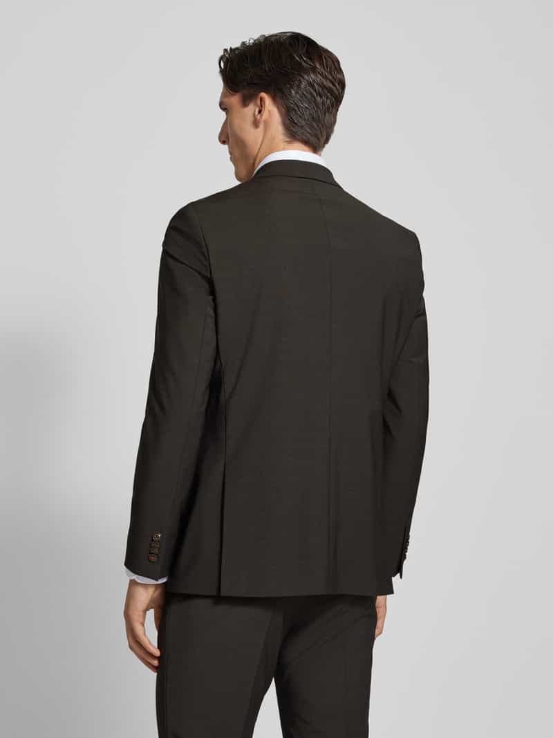 Garnitur o kroju slim fit z mieszanki żywej wełny, ze szpilką na rewersie
