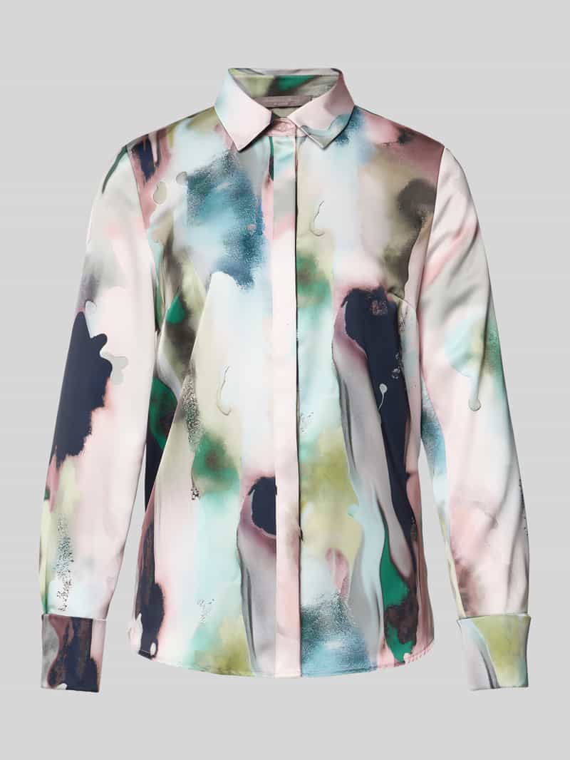 Christian Berg Woman Selection Regular fit overhemdblouse van satijn met blinde knoopsluiting