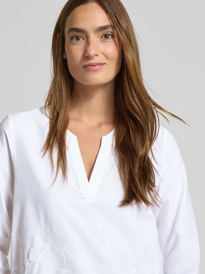 Eterna Regular fit blouse met motiefstitching
