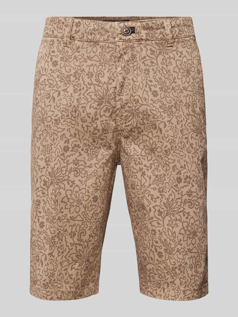 JOOP! JEANS Regular fit bermuda met all-over print model 'Rudo'