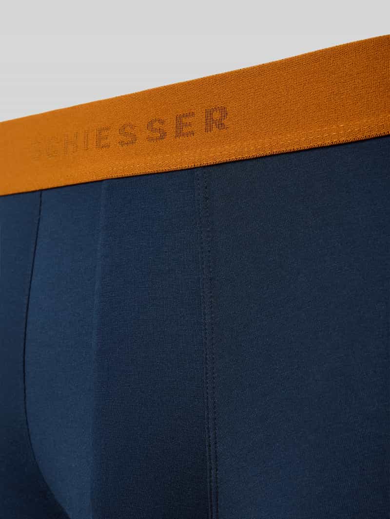 Schiesser Boxershort met elastische band met logo in een set van 5 stuks