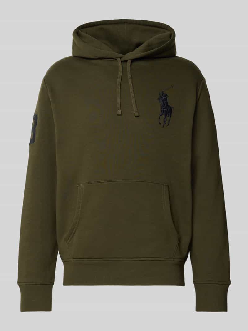 Polo Ralph Lauren Hoodie met logostitching en kangoeroezak