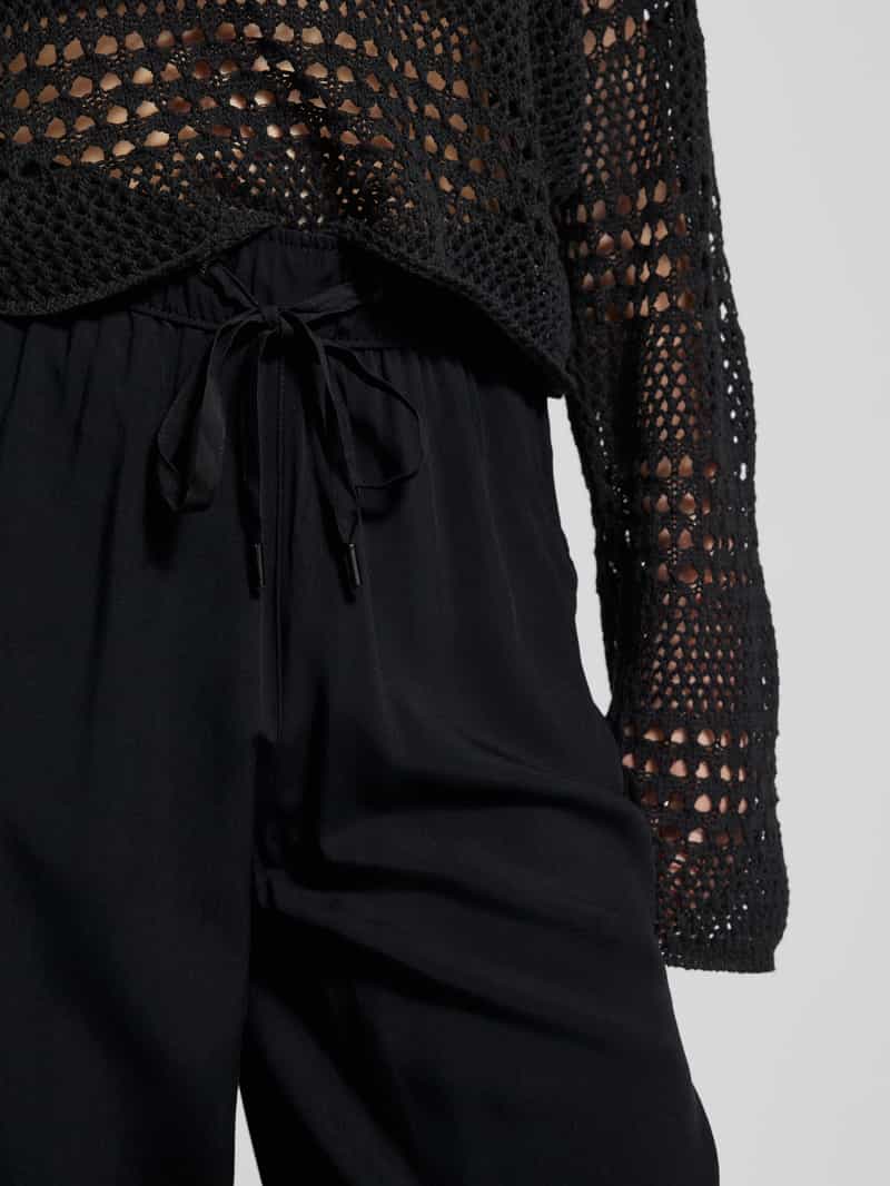 QS Flared stoffen broek met tunnelkoord model 'Culotte'