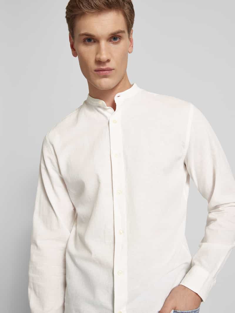 jack & jones Slim fit vrijetijdsoverhemd met linnen model 'JJEBREEZE'