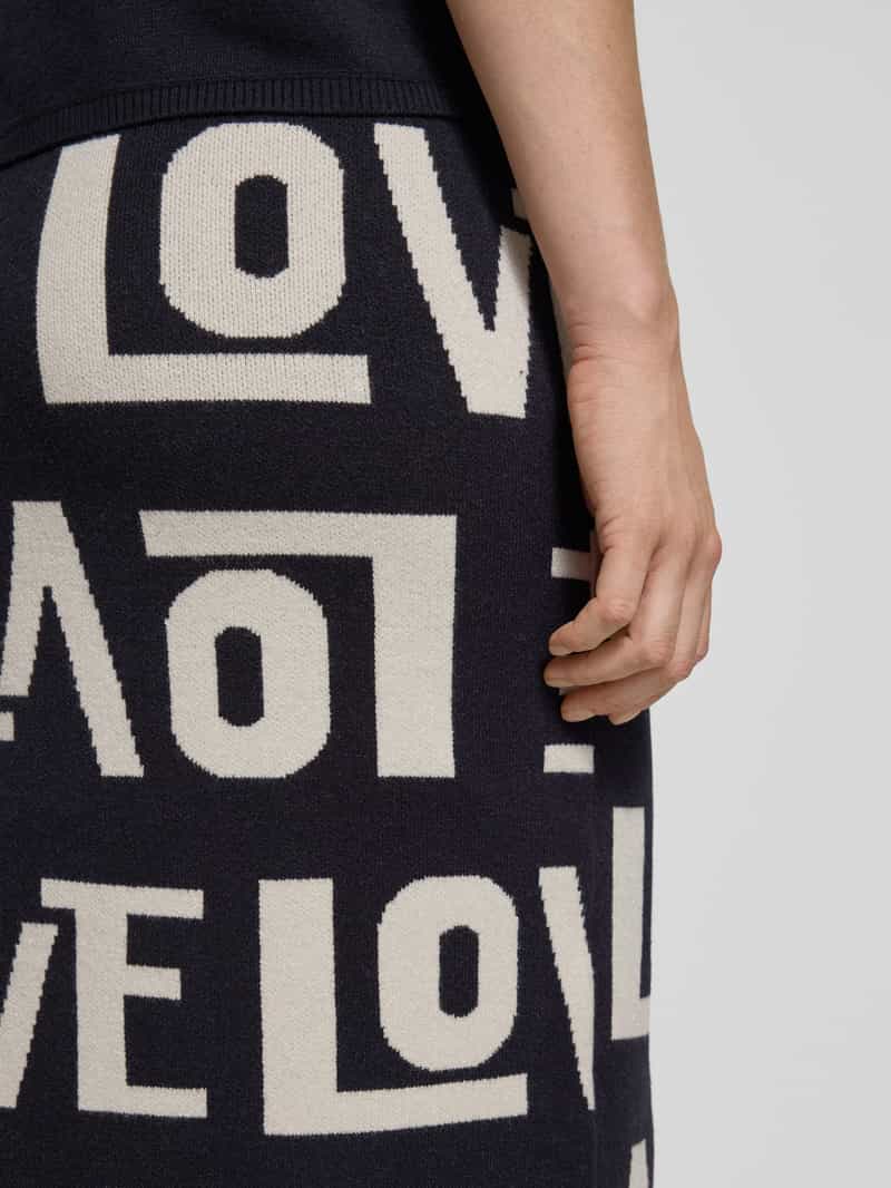 milano italy Gebreide rok in all-over look met elastische band