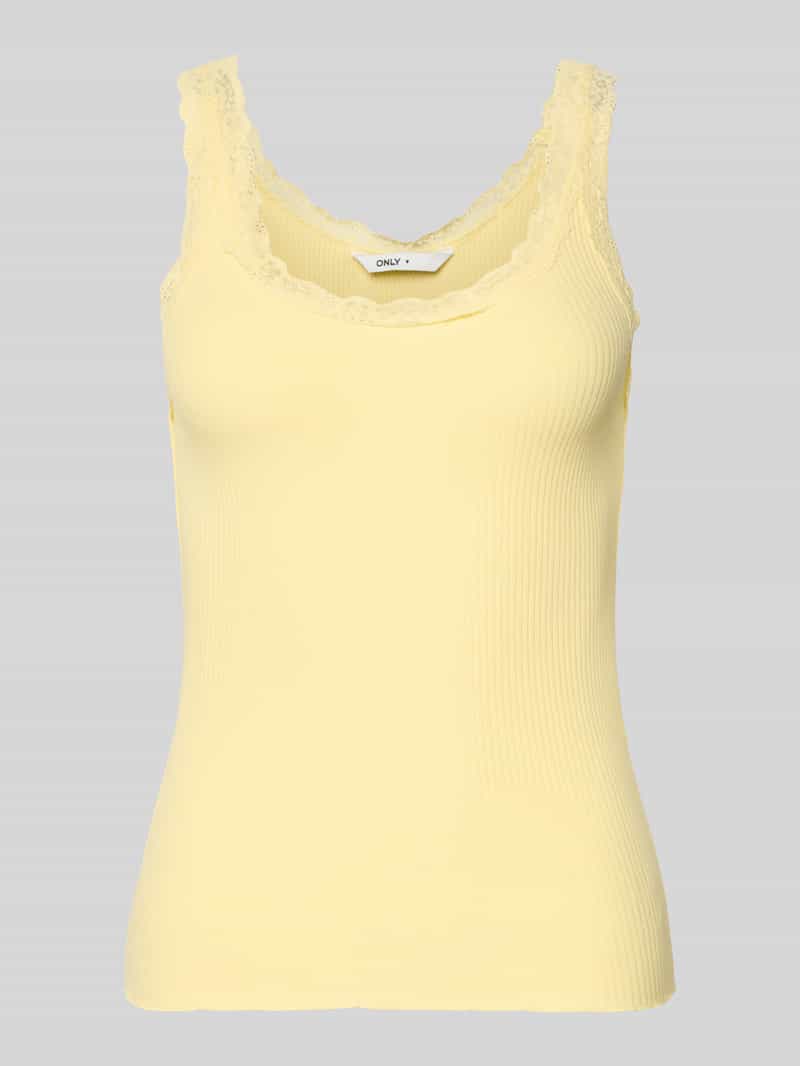 slim fit tanktop van mix van biologisch katoen model 'SARA'