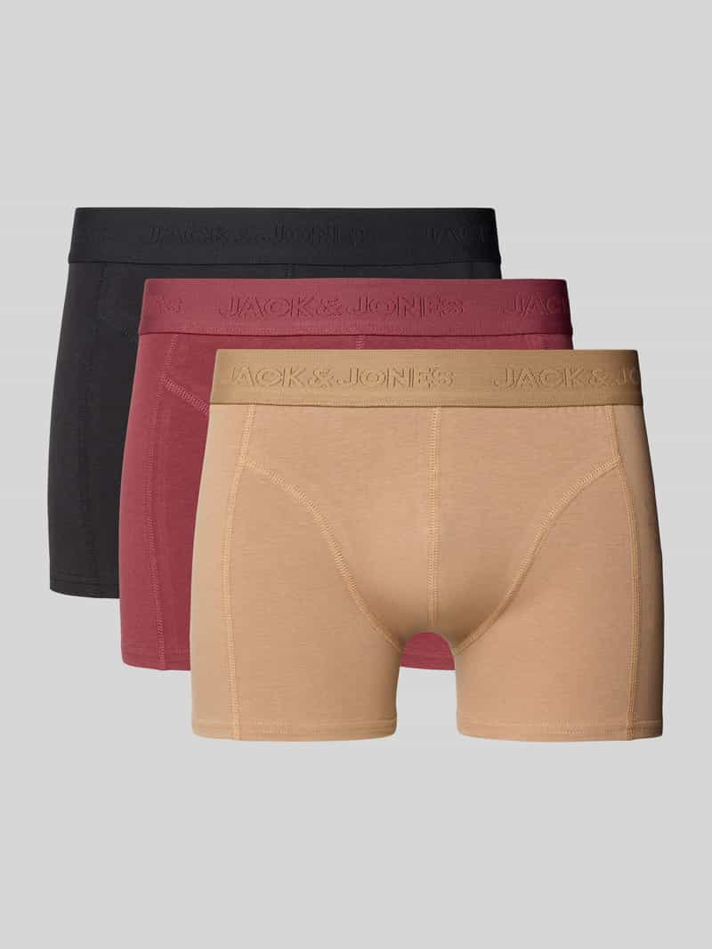 jack & jones Boxershort met label in band in een set van 3 stuks model 'JACORDINARY'