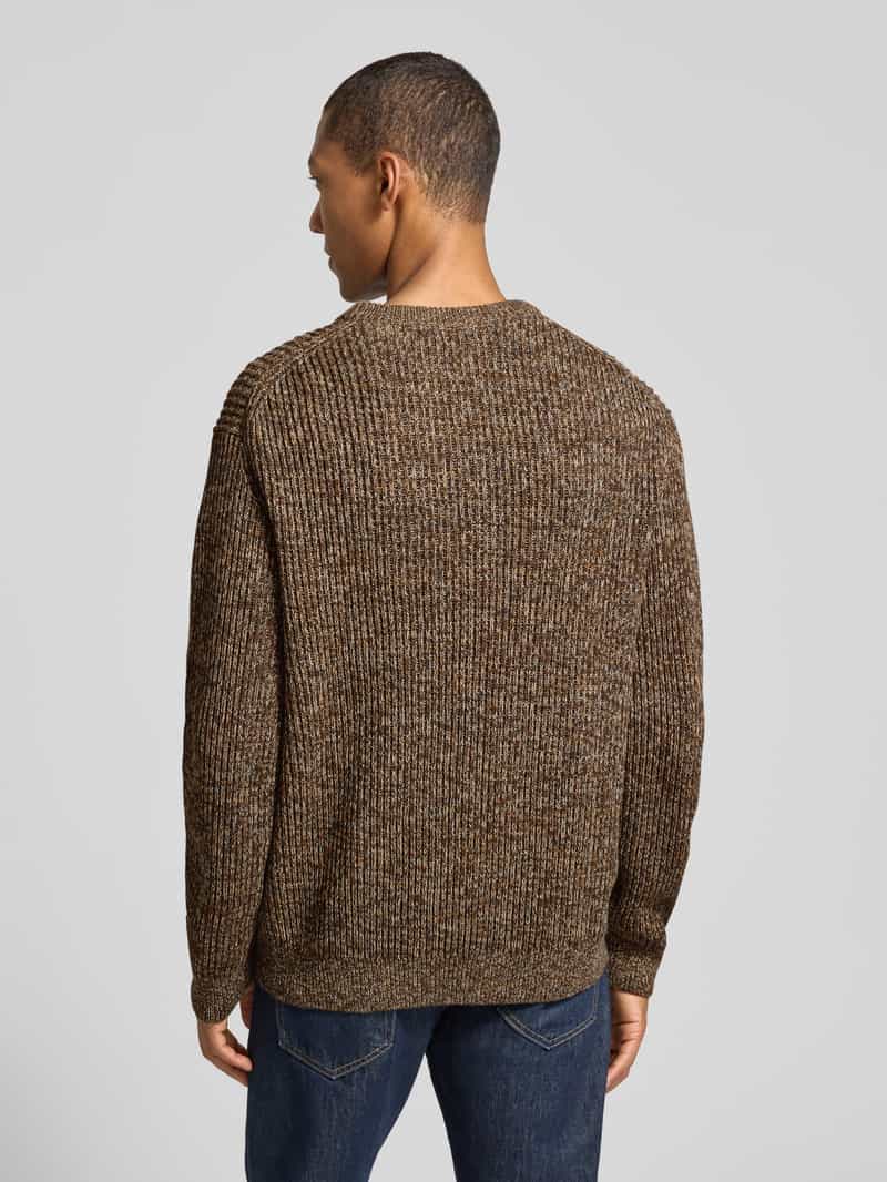 SELECTED MEN Heren Truien & Vesten Slmtilum Ls Knit Crew Neck - Bruin, foto 3