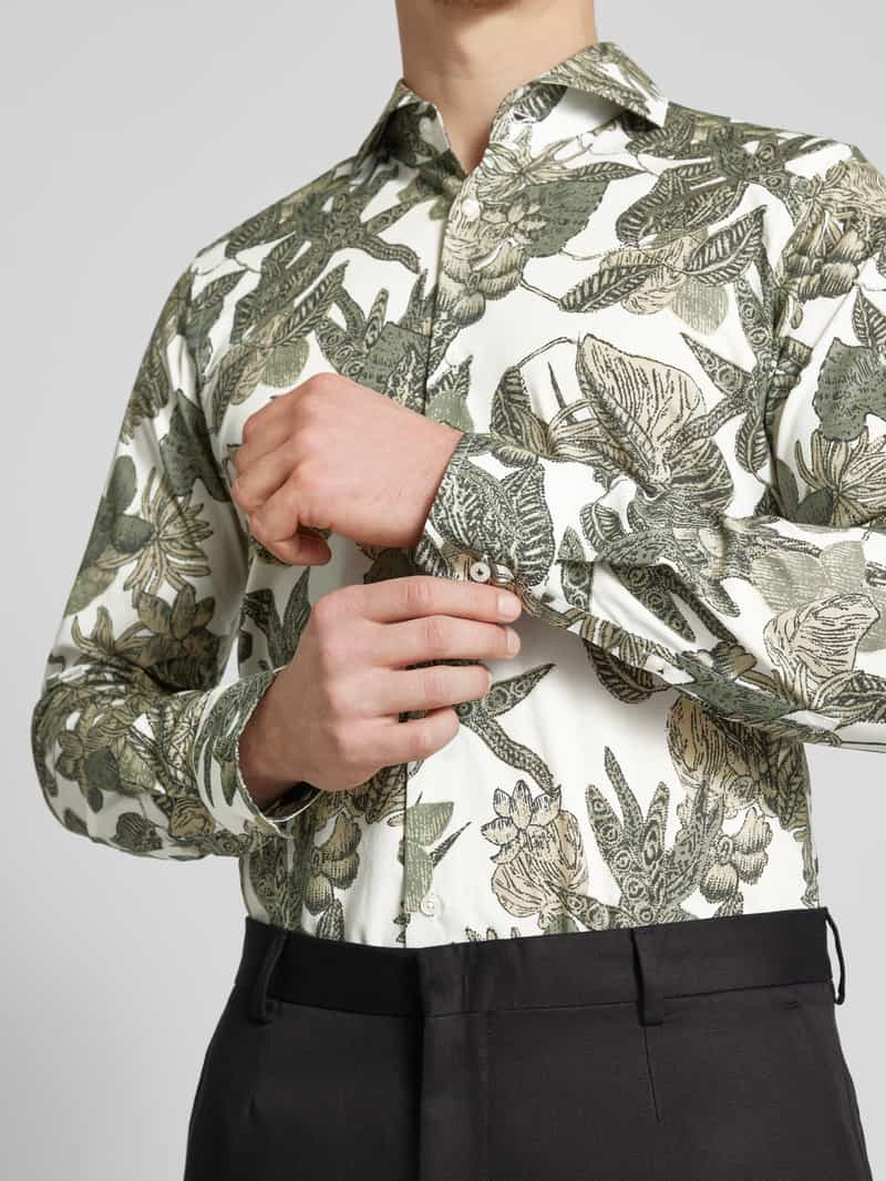 Joop! Slim fit vrijetijdsoverhemd met all-over print model 'Pai'