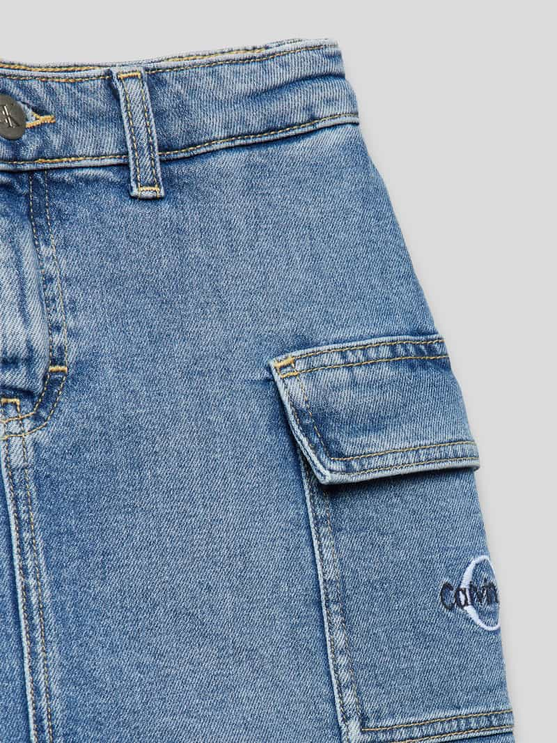 Calvin Klein Jeans Jeansrok met labelstitching model 'AUTHENTIC'