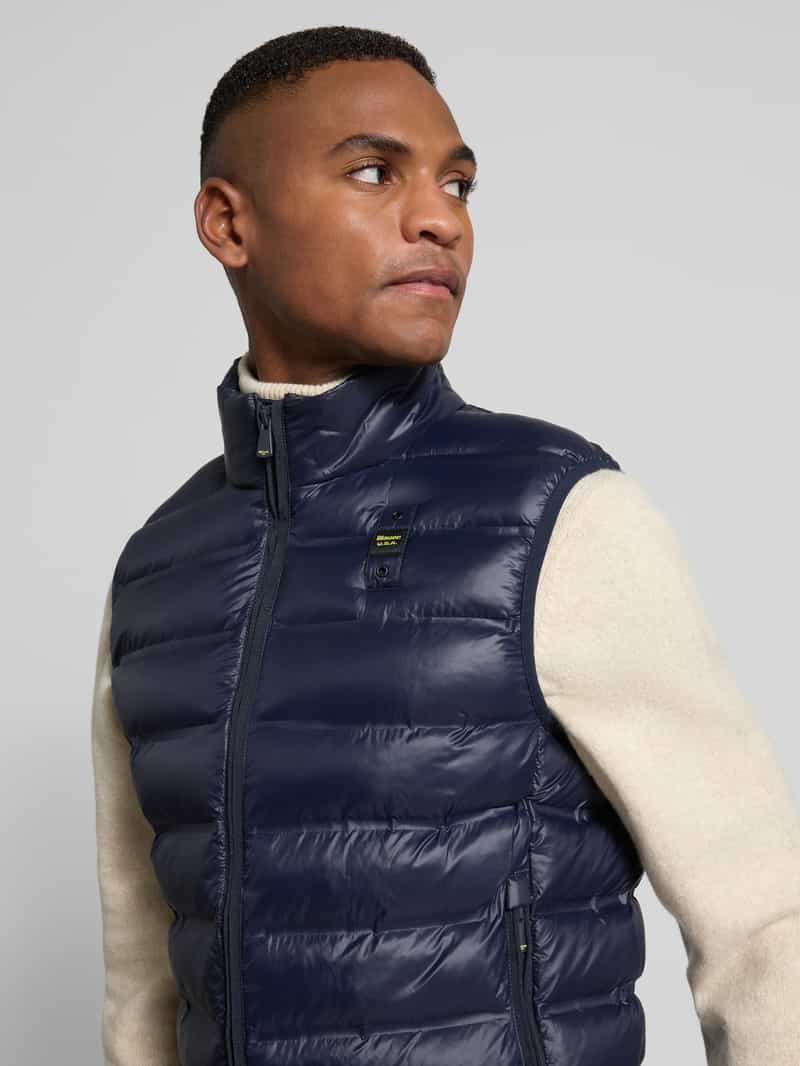 Blauer Usa Bodywarmer met opstaande kraag en tweewegsritssluiting