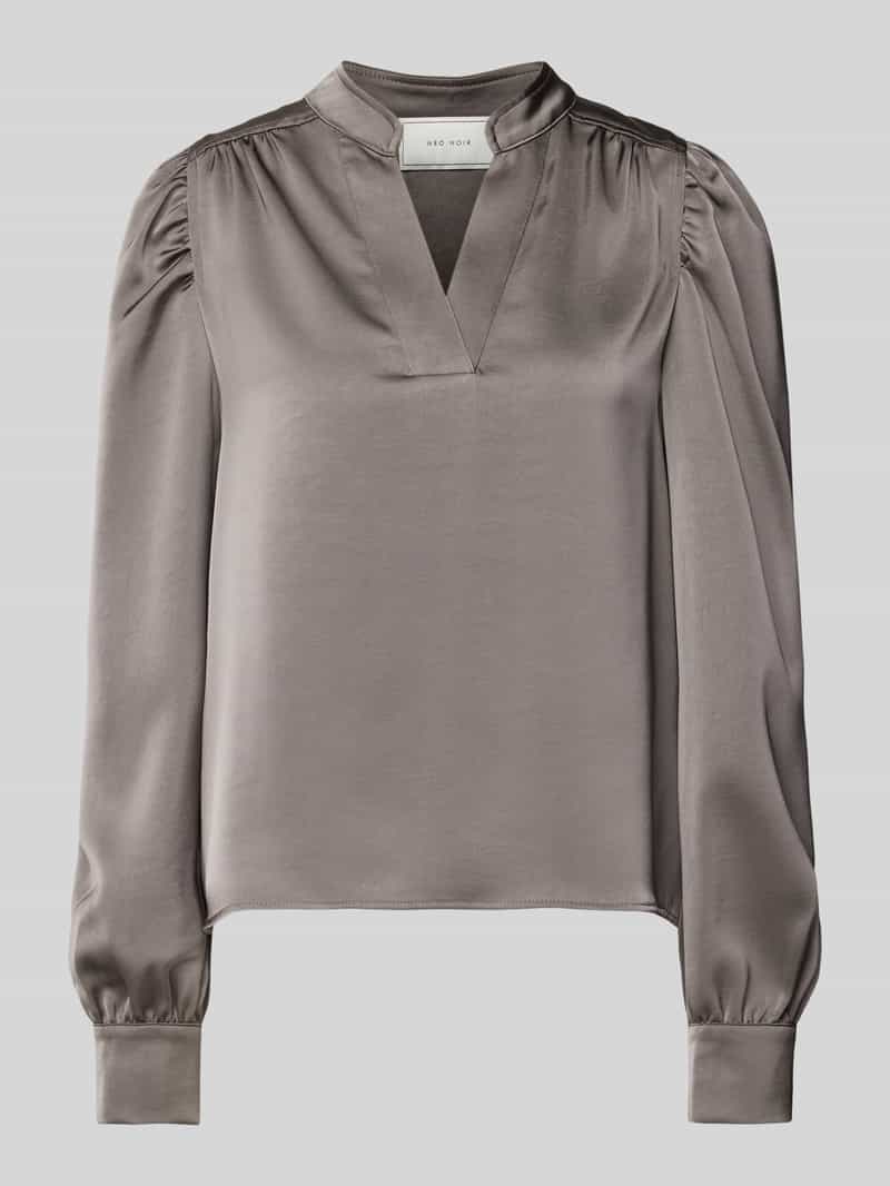 NEO NOIR Regular fit blouse met V-hals model 'Rosslyn'