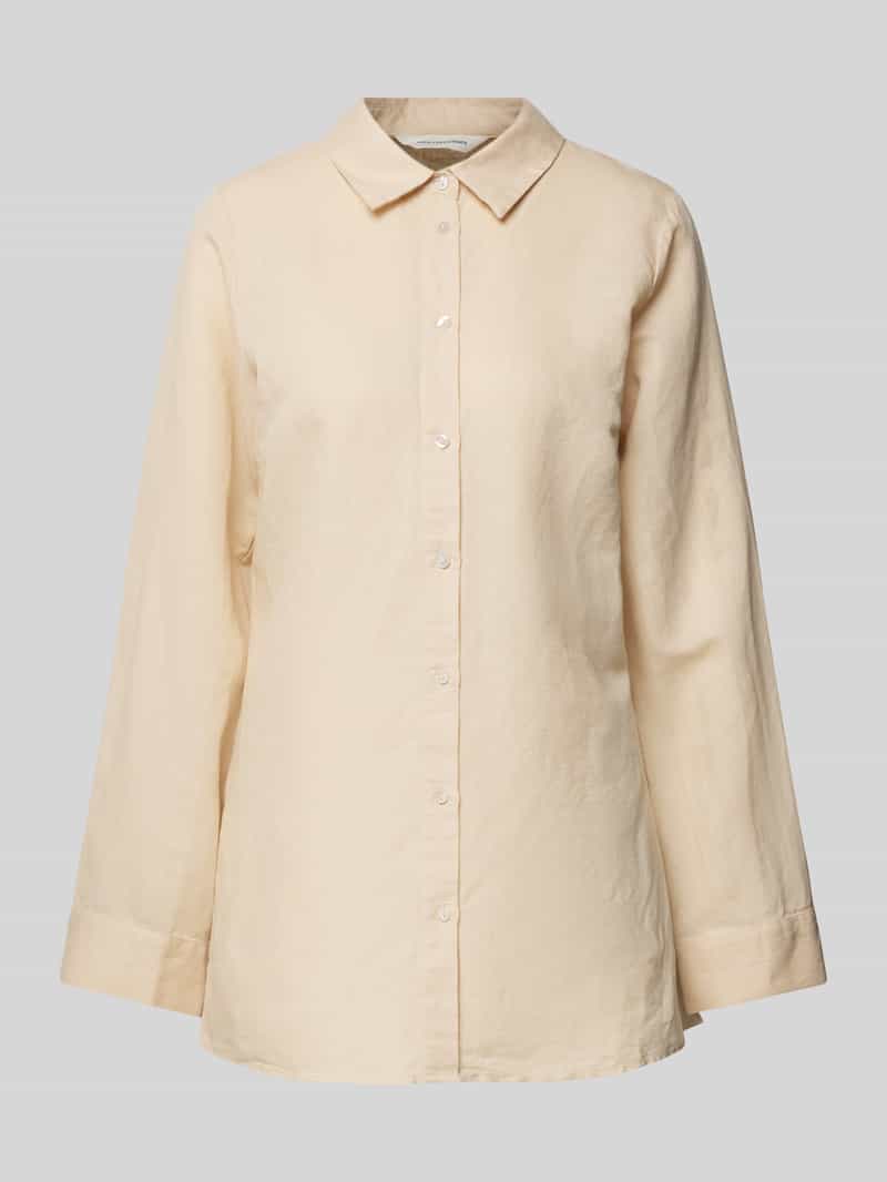 MSCH Copenhagen Linnen blouse met overhemdkraag model 'Mirilla'