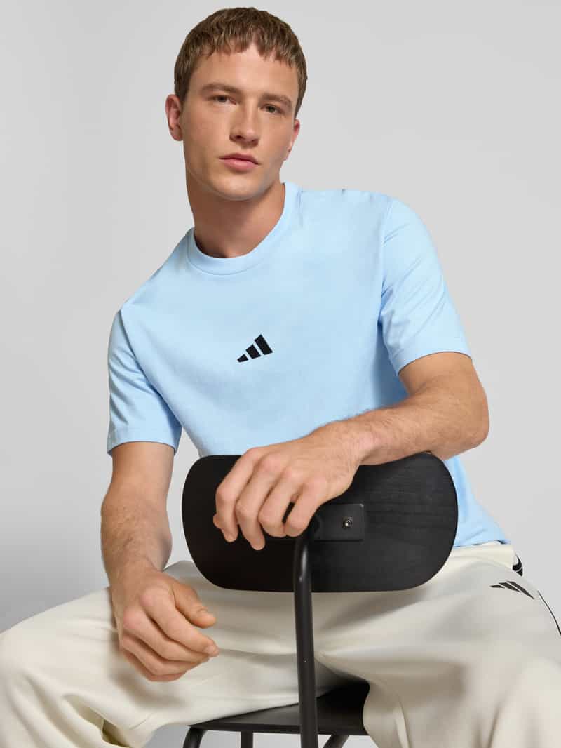 adidas Sportswear T-shirt met labelstitching en ronde hals