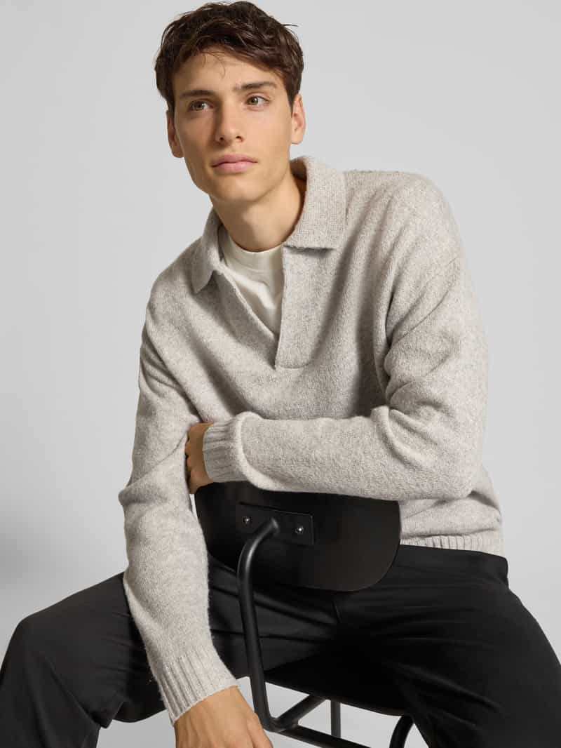 jack & jones Gebreide pullover met V-hals model 'SOHO'