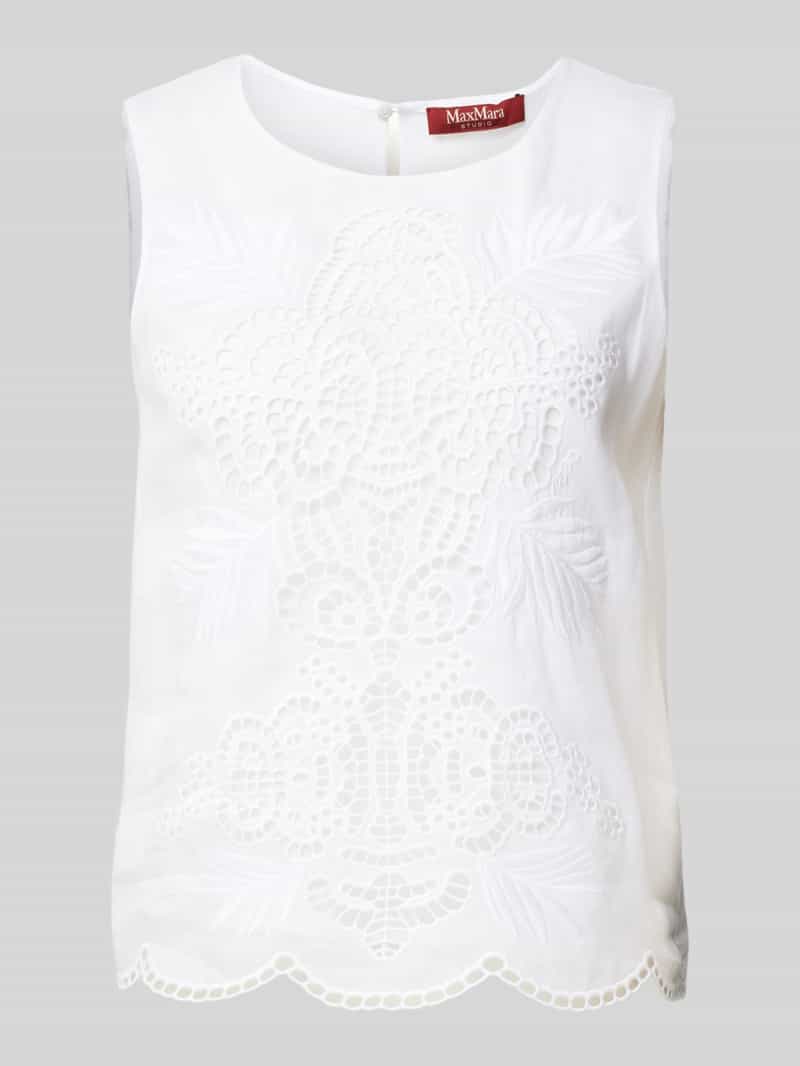 Max Mara Studio Tanktop met siergarnering model 'EFESO'