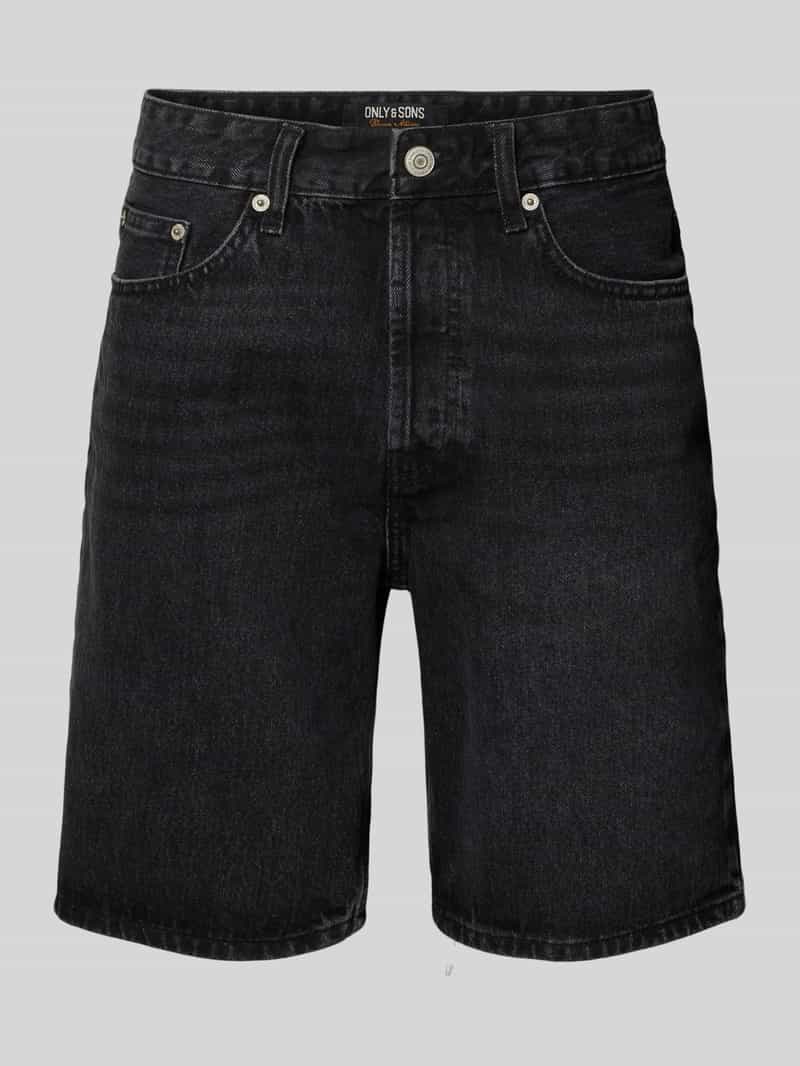 straight leg korte jeans van puur katoen model 'EDGE'