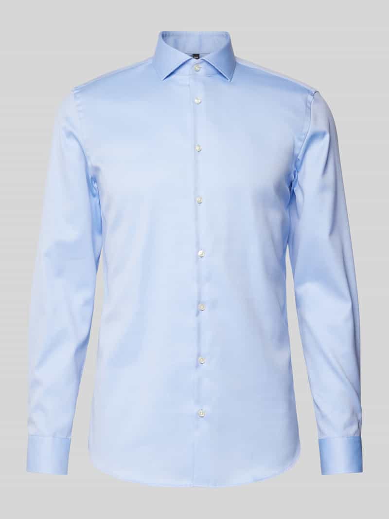 Slim fit zakelijk overhemd van twill