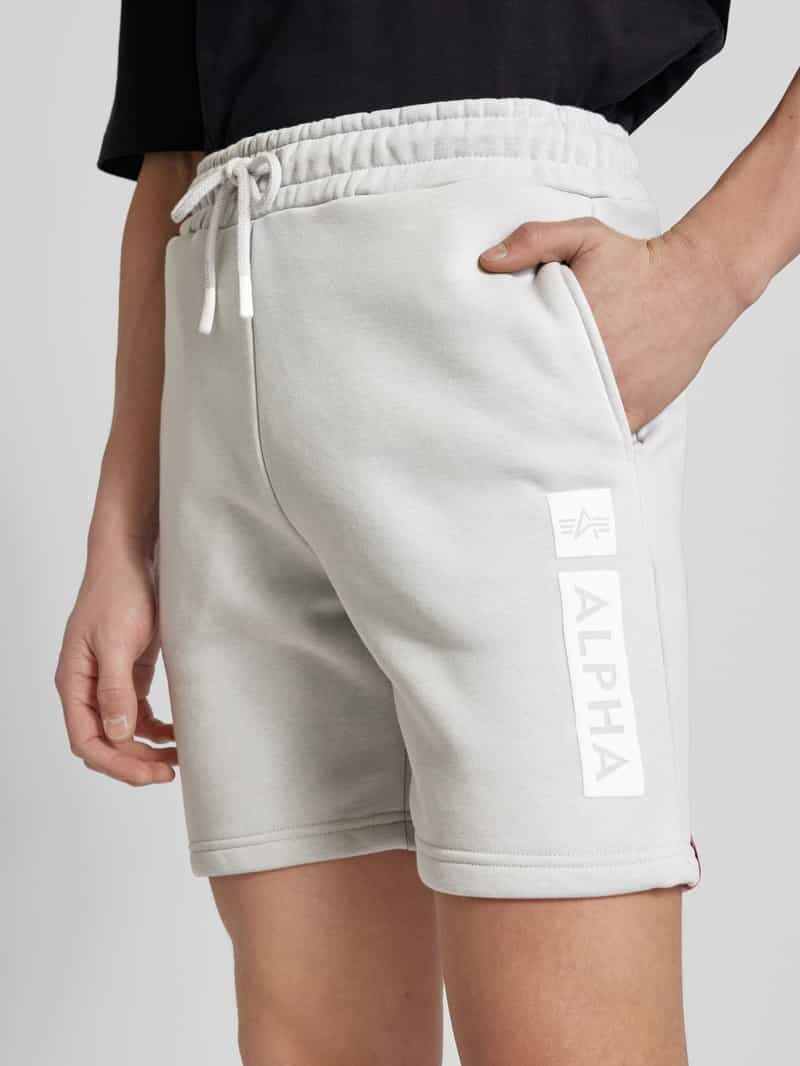 alpha industries Regular fit sweatshorts met labelprint