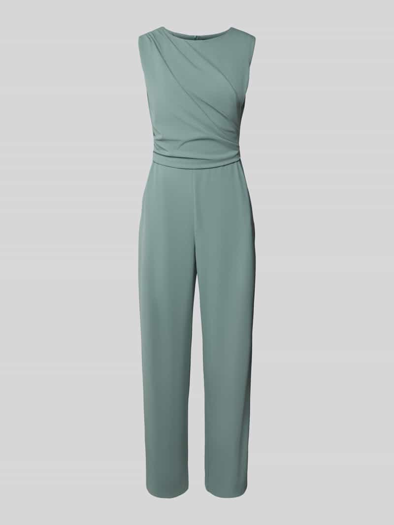 Swing Jumpsuit met ronde hals en plooien
