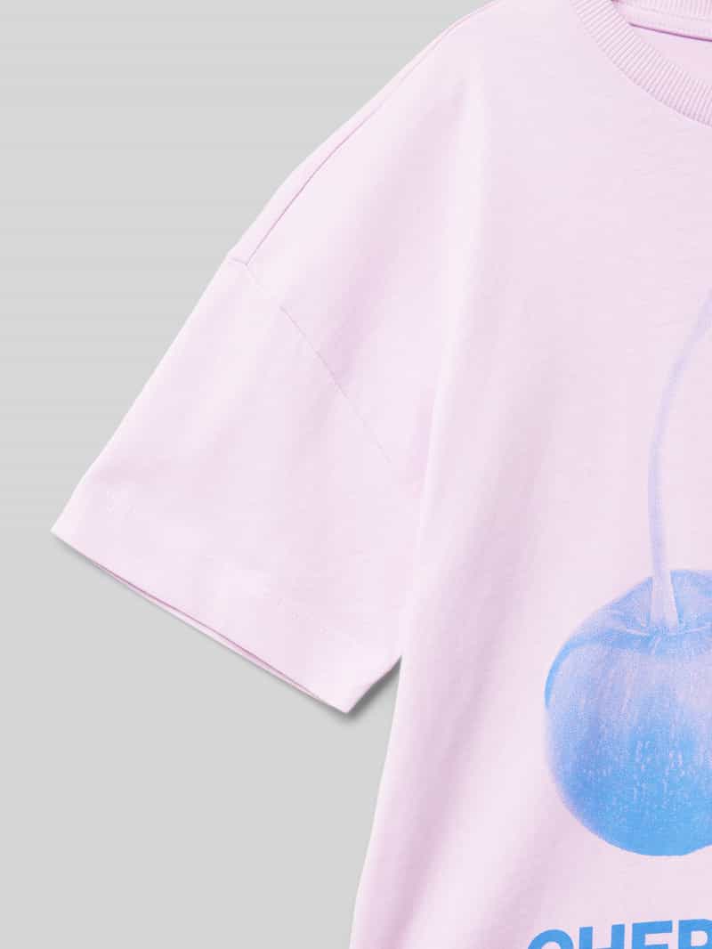 s.Oliver RED LABEL Relaxed fit T-shirt van puur katoen met motief aan de voorkant