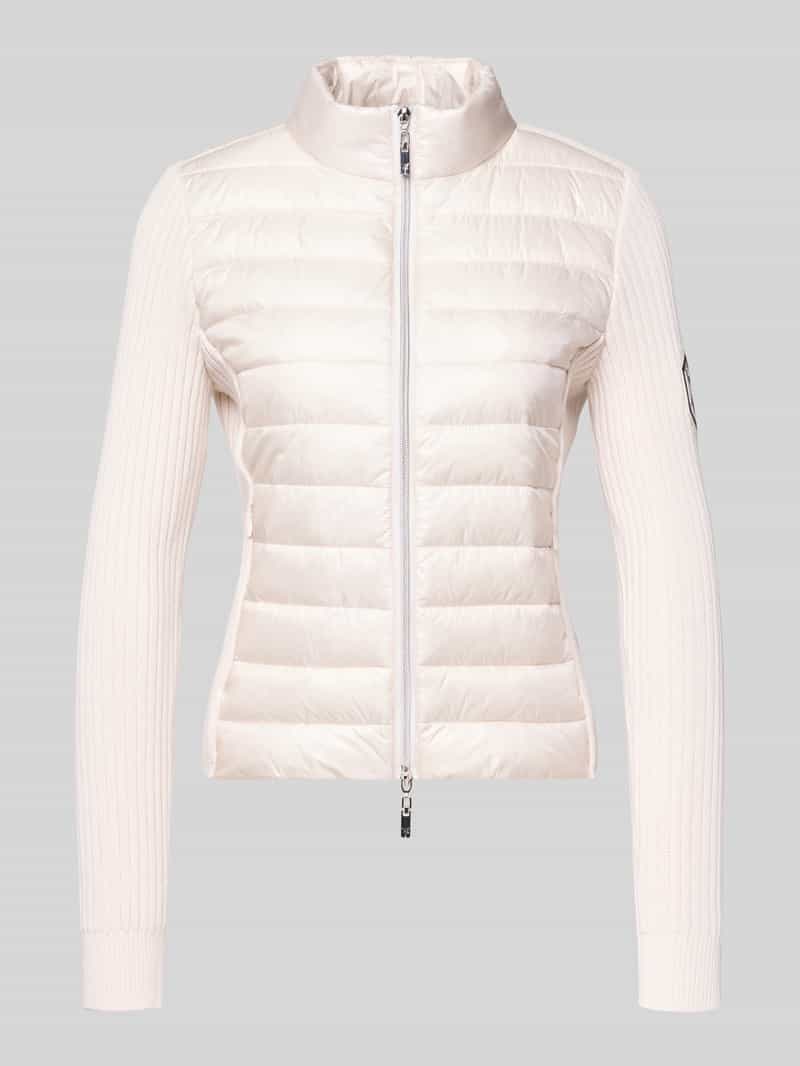 monari Slim fit jack met gevoerde opstaande kraag
