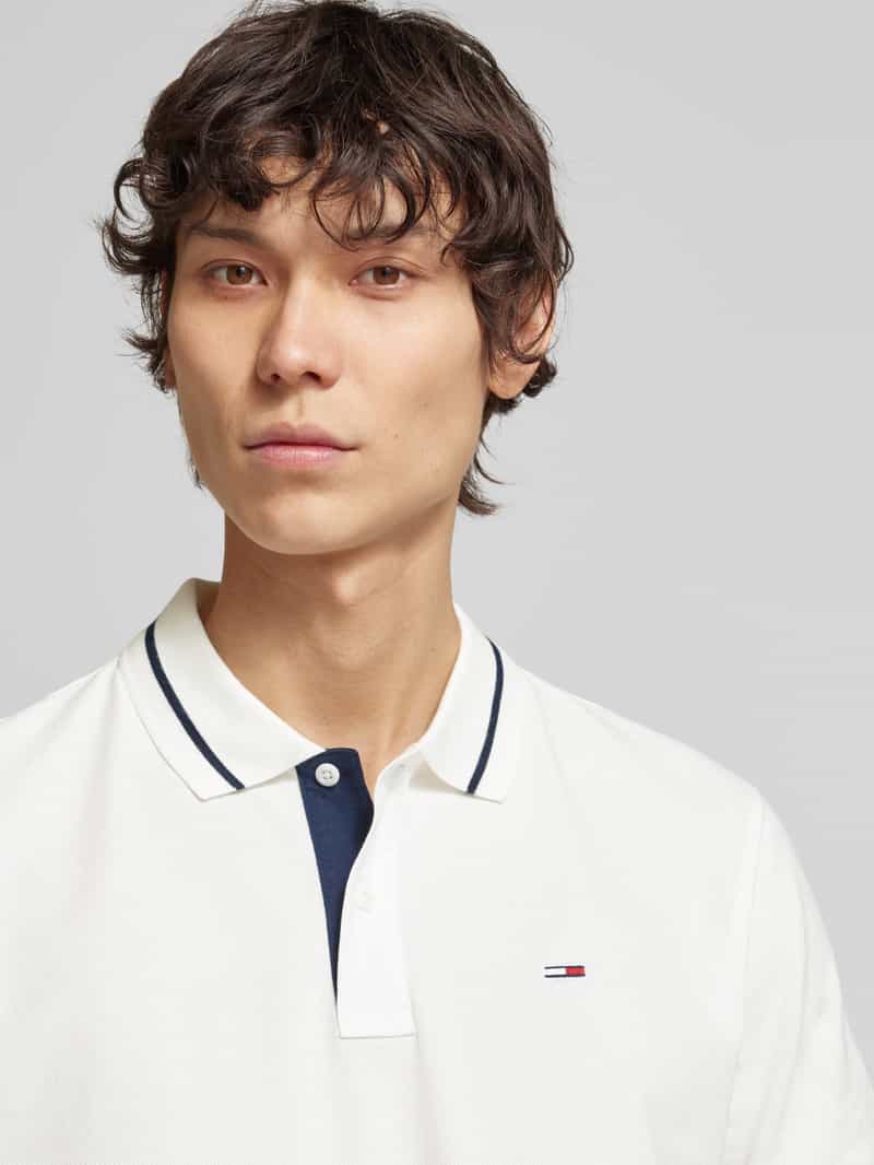 Tommy Jeans Regular fit poloshirt met logostitching