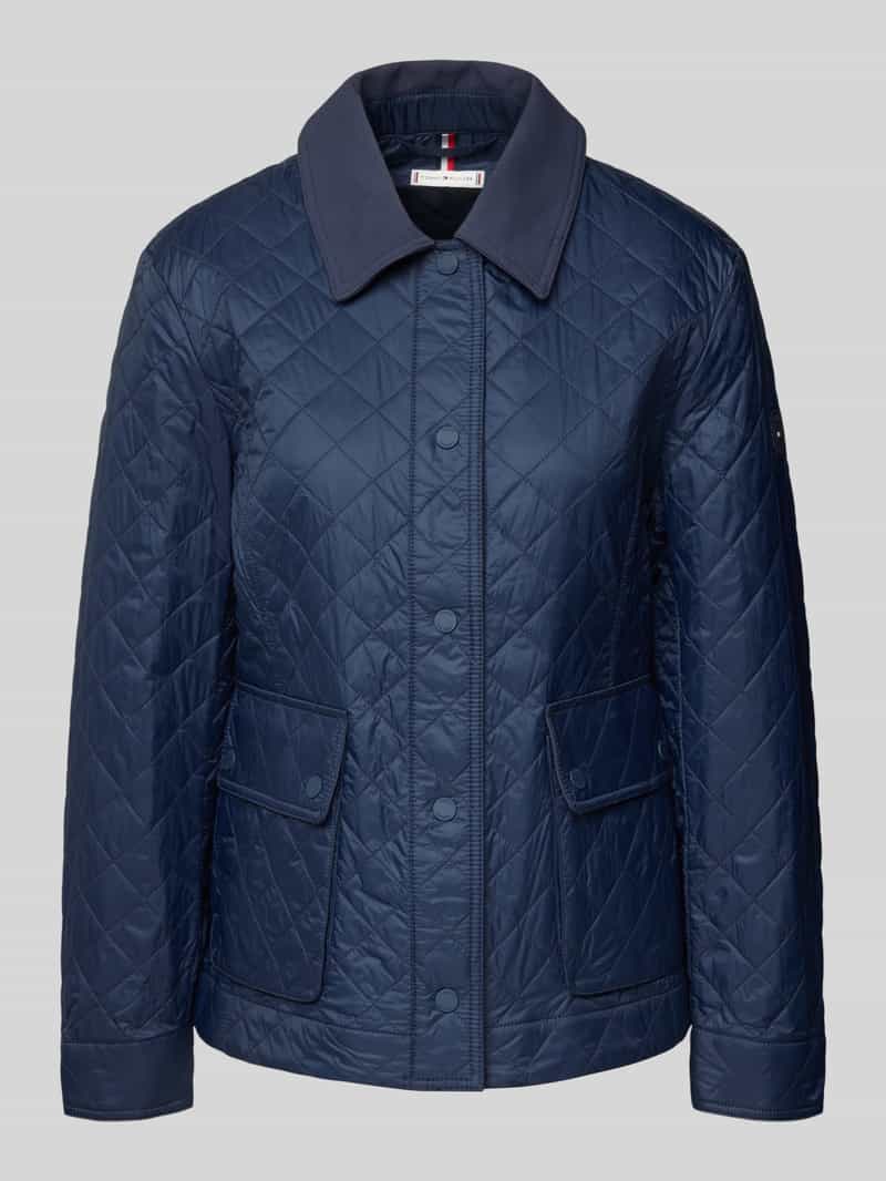 Tommy Hilfiger Shaped fit gewatteerd jack met klepzakken