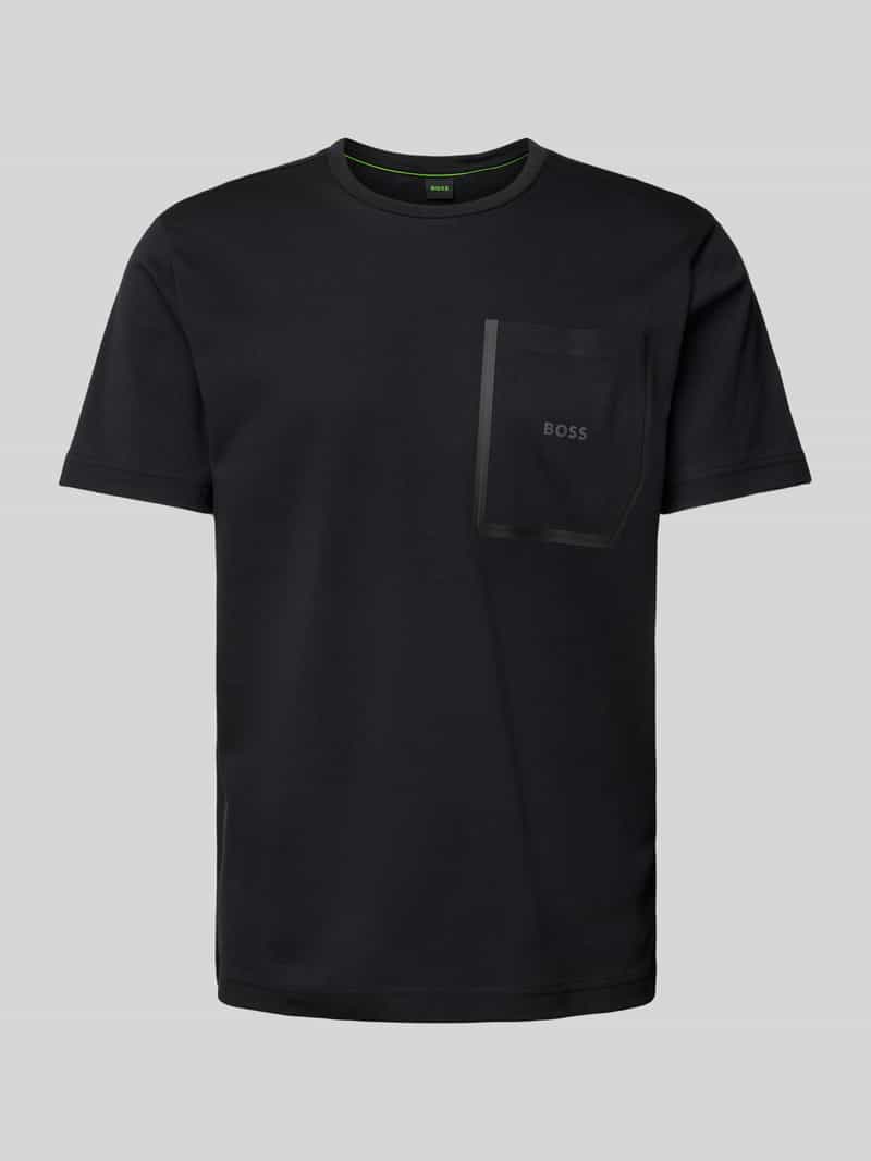 BOSS Green T-shirt met labelprint model 'Thilix'
