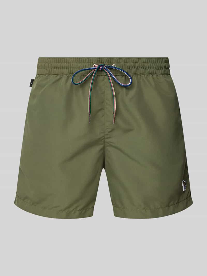 Paul Smith Zwembroek met labelpatch model 'ZEBRA'