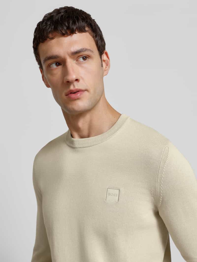 Boss Orange Regular fit pullover van een mix van katoen en kasjmier model 'KANOVANO'