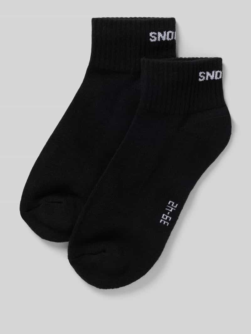 SNOCKS Socken mit Label-Detail im 2er-Pack in Black, Größe 43-46 207770143-46
