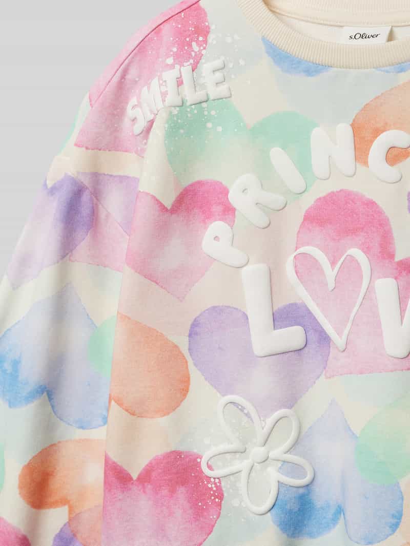s.Oliver RED LABEL Oversized sweatshirt met all-over print