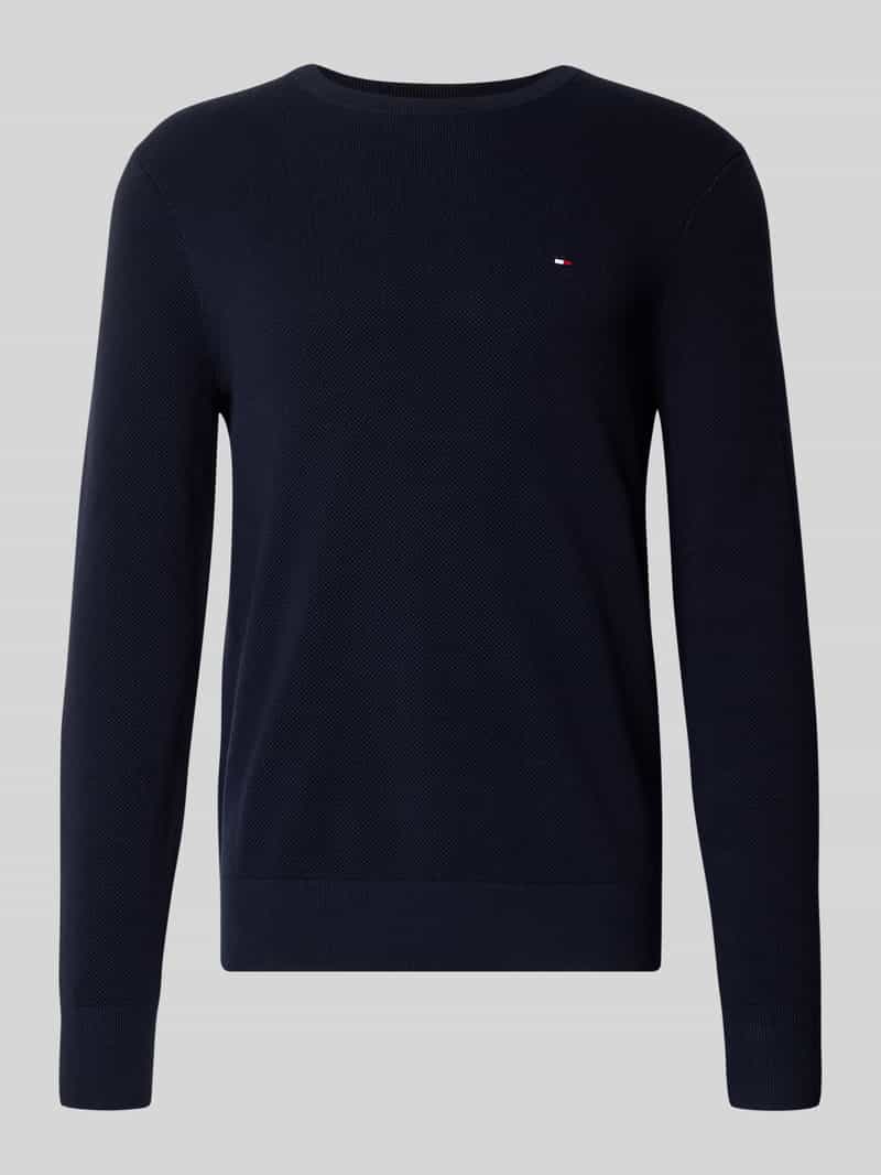 Tommy Hilfiger Regular fit gebreide pullover van zuiver katoen