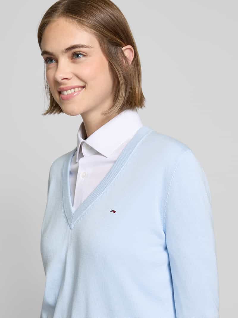 Tommy Jeans Gebreide pullover met labelstitching