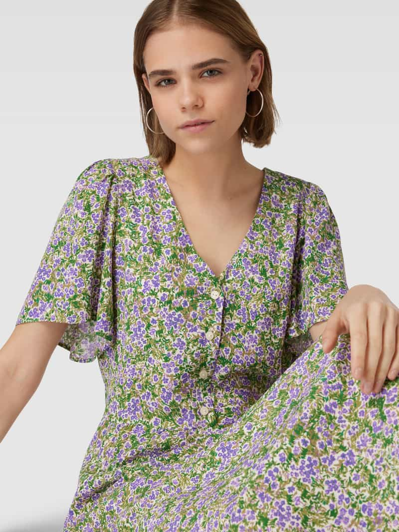 Marc O'Polo DENIM Midi-jurk met all-over bloemenmotief