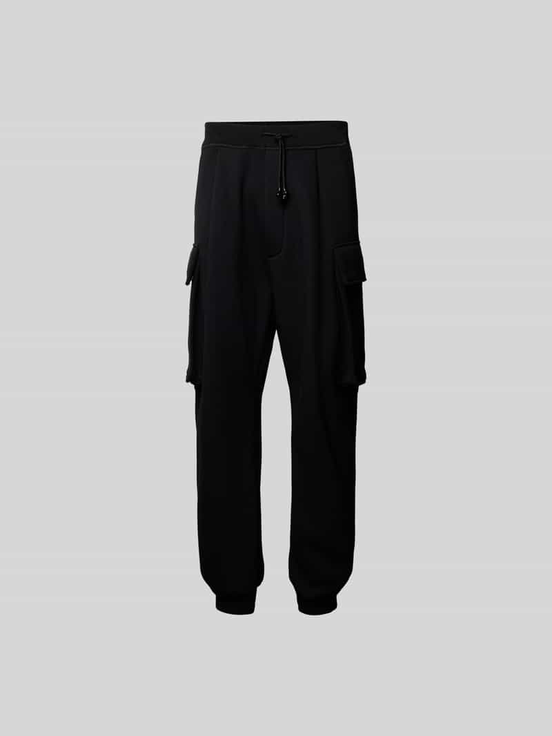 Balloon fit sweatbroek met cargozakken