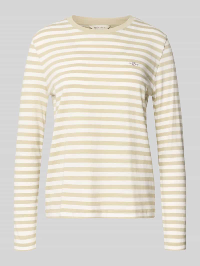Shirt met lange mouwen met labelstitching