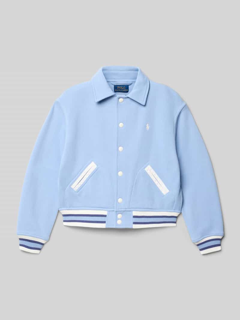 Polo Ralph Lauren Teens Collegejack met platte kraag en labelstitching