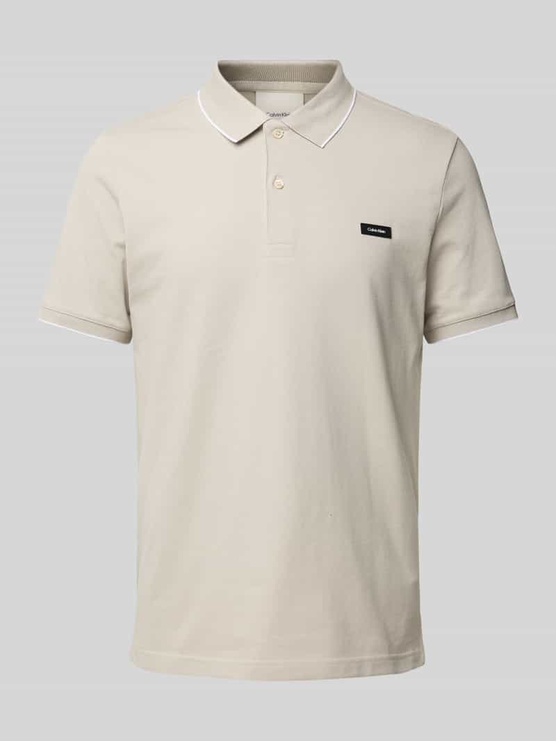 CK Calvin Klein Poloshirt met labeldetail